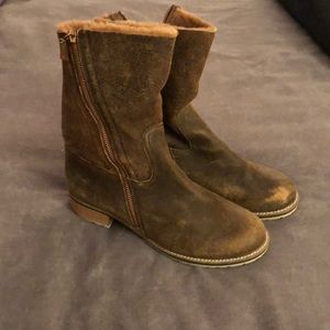 Matt Berson folded shearling boots